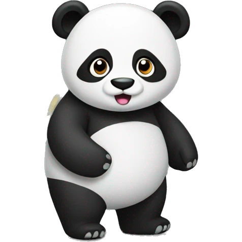 Panda in the road emoji
