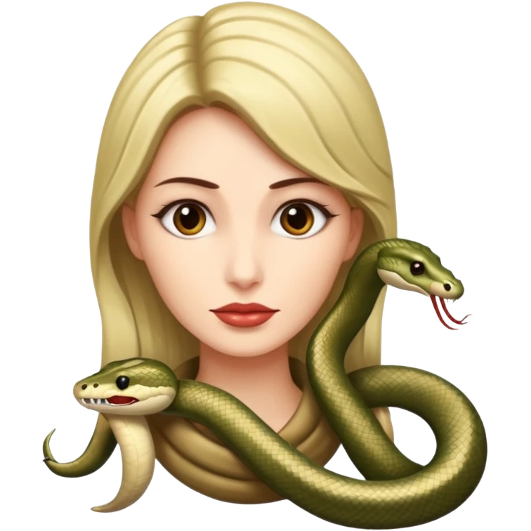 Woman with a very long snake neck  emoji