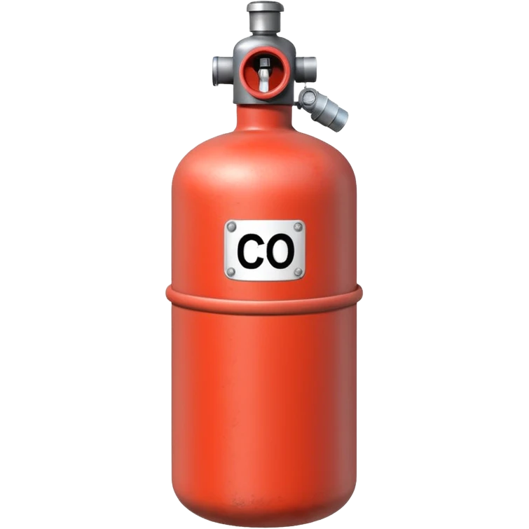 CO2 gas bottle + marking on the bottle emoji
