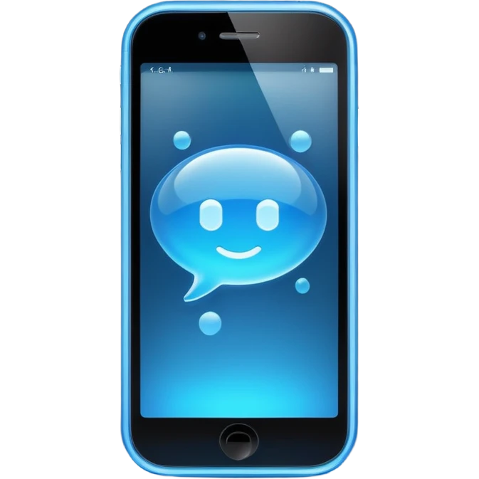 smartphone with a notification bubble emoji