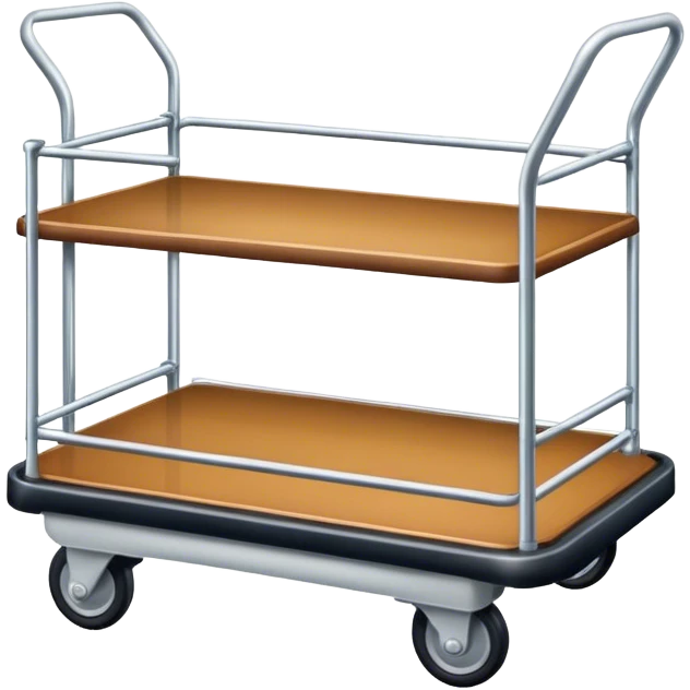 hotel trolley with only one platform at the bottom emoji