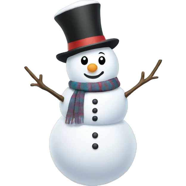 snowman with snowflakes falling emoji