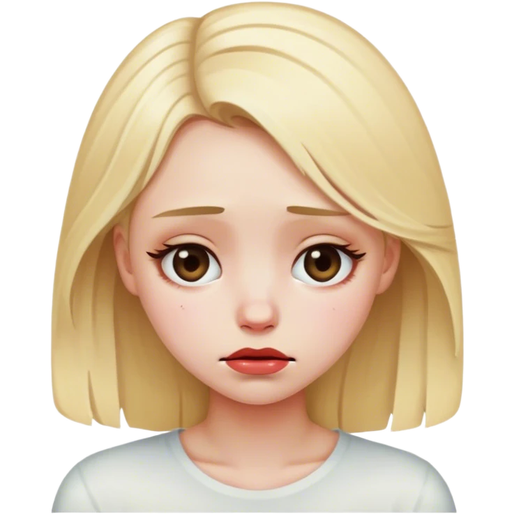 heart broken girl blonde  emoji