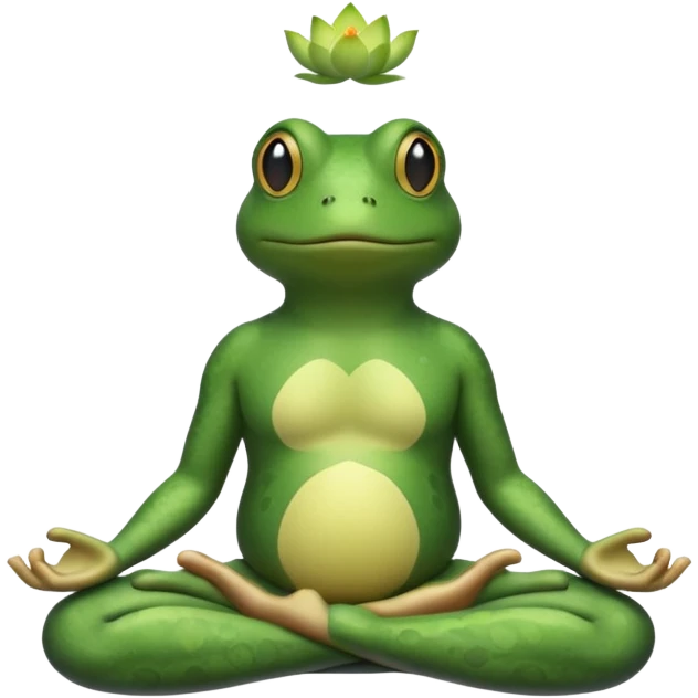 Meditating frog emoji