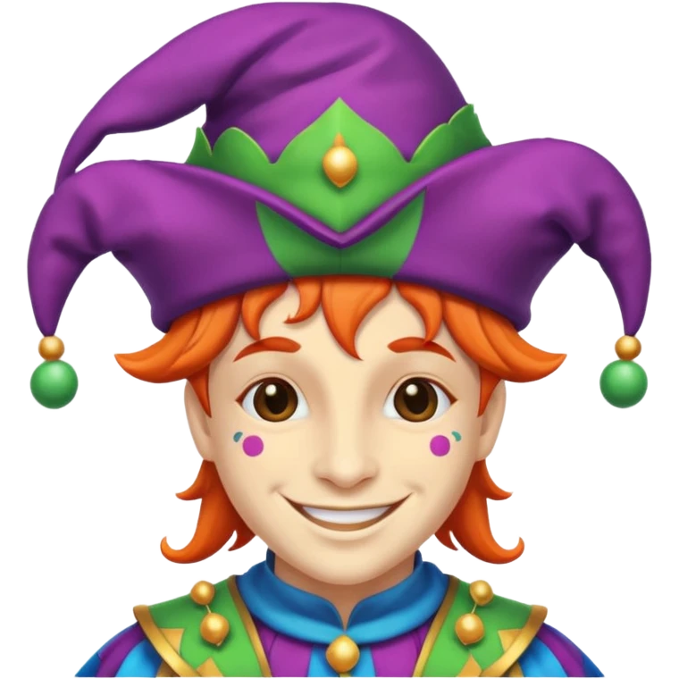 A jester smiling  emoji