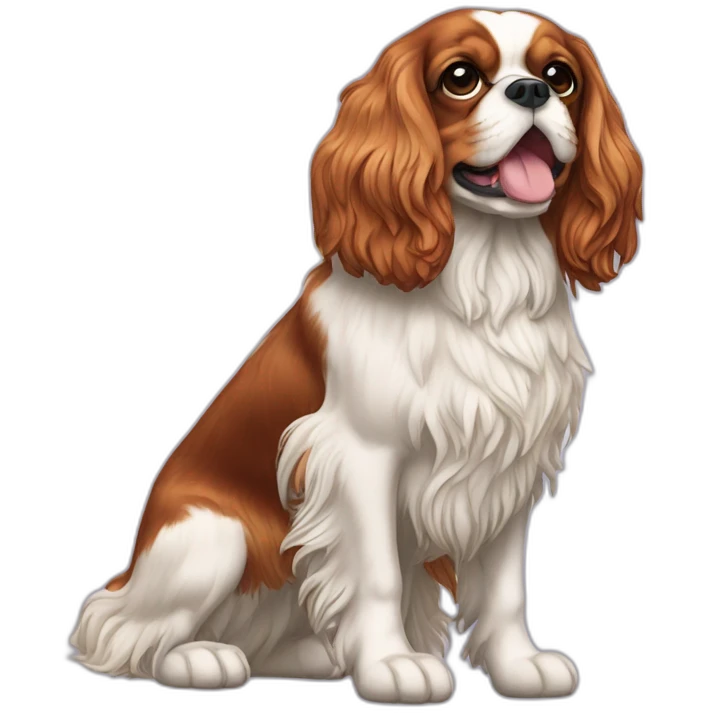  Cavalier King Charles Spaniel full body stand up emoji