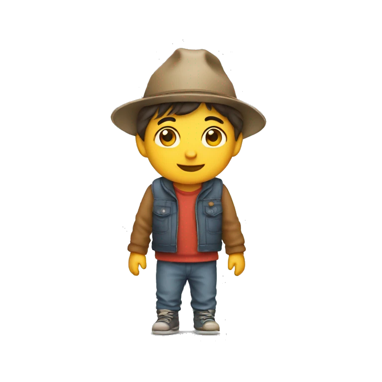 niño con gorrito y pulgar arriba emoji