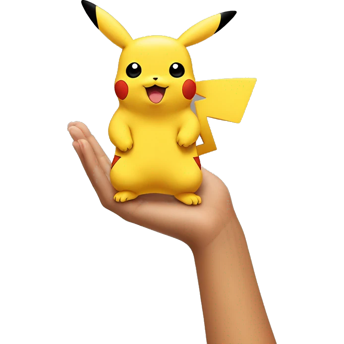 PIKACHU CON UN GG EN LAS MANOS emoji