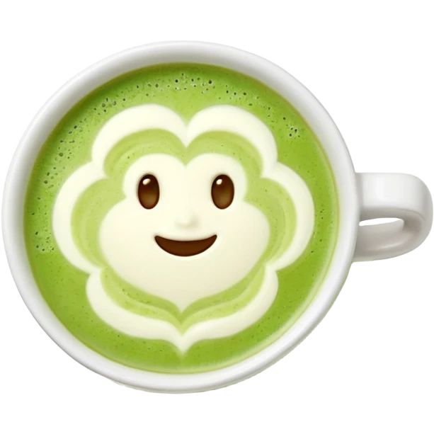 matcha latte top view emoji