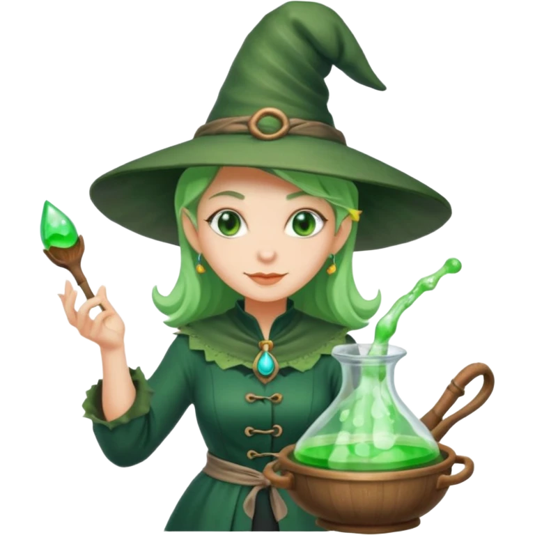 green witch cooking potion emoji