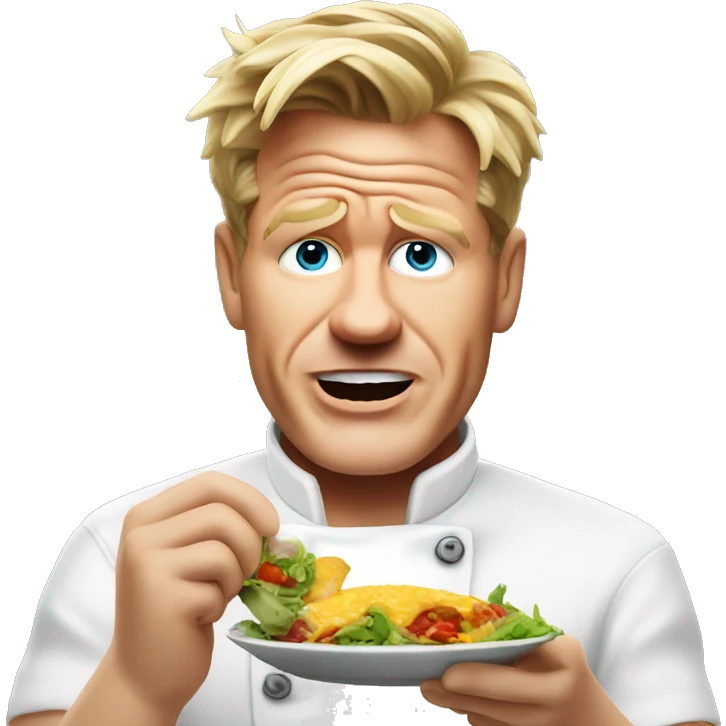 gordon Ramsey eating food emoji