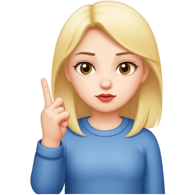 a girl with a middle finger  emoji
