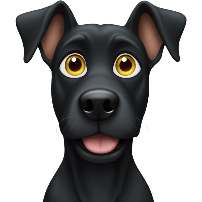 Black dog sniffing salt emoji