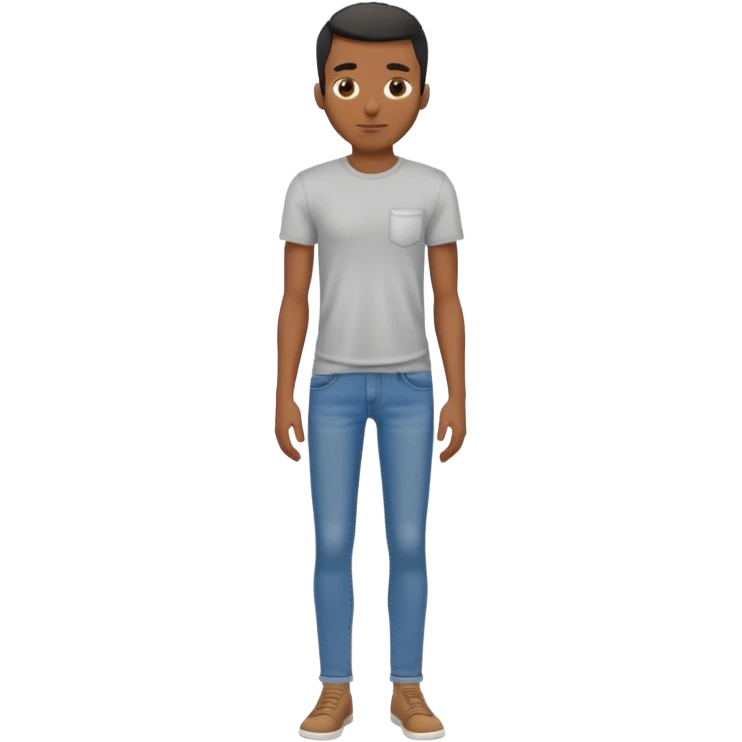 Skinny black man with gyatt full body emoji