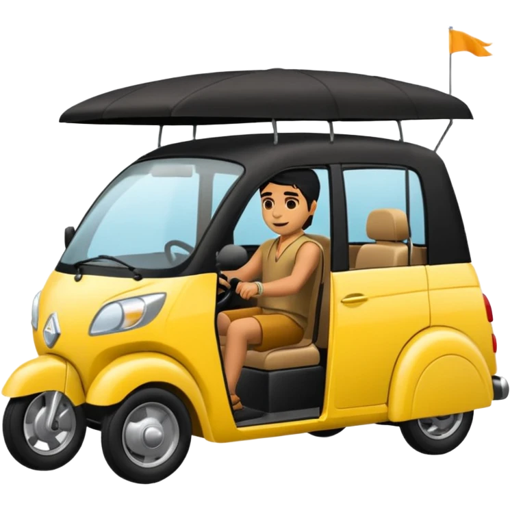 generate an ios genmoji of an indian auto emoji