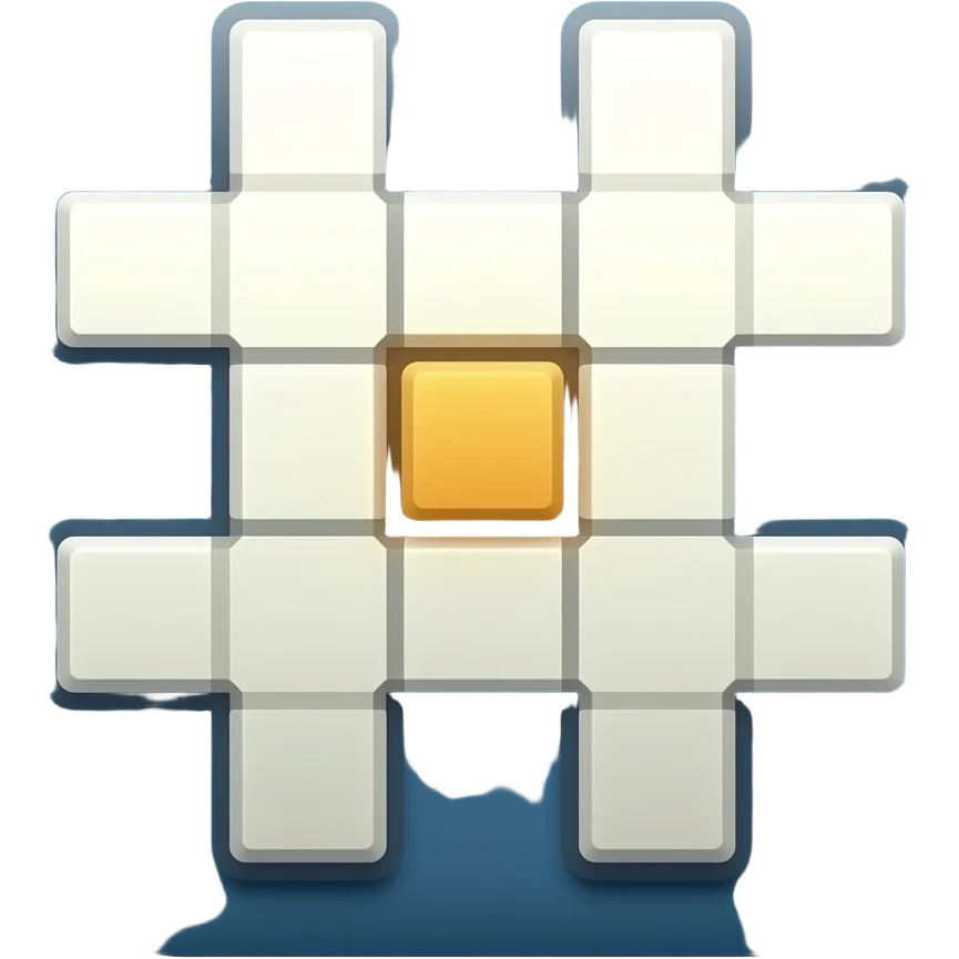 give me a mobile game app logo for crossword puzzle game, emoji