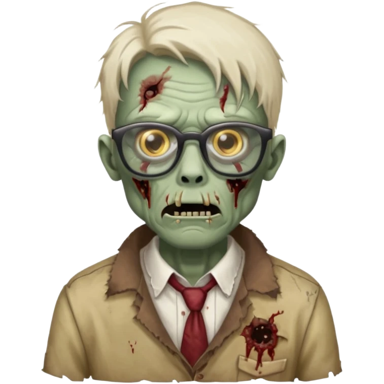 zombie with big glasses emoji