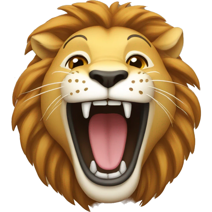 Lion laughing emoji
