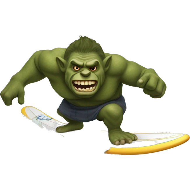 Giant Troll Surfing emoji