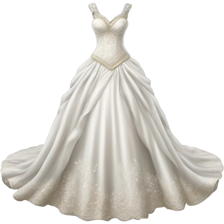 Hyper Realistic ornate princess style Wedding dress displays  emoji