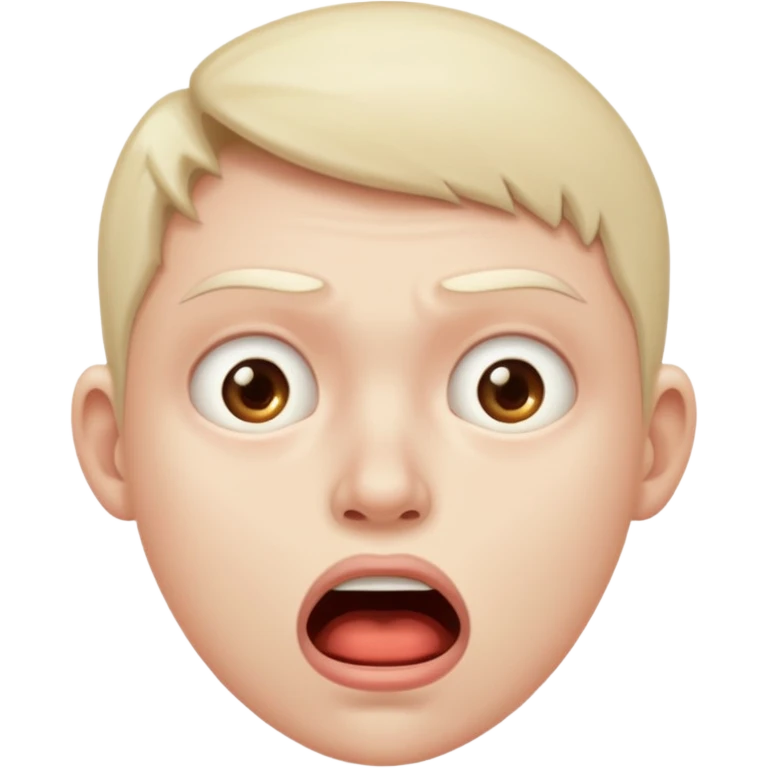 Anguished face while mouth watering emoji