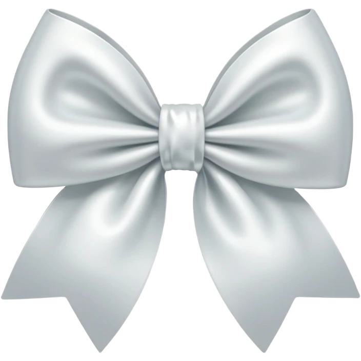 white satin bow emoji