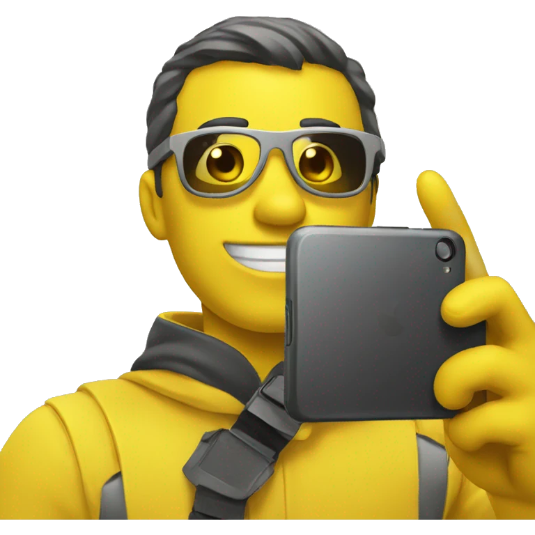Yellow man taking a selfie  emoji