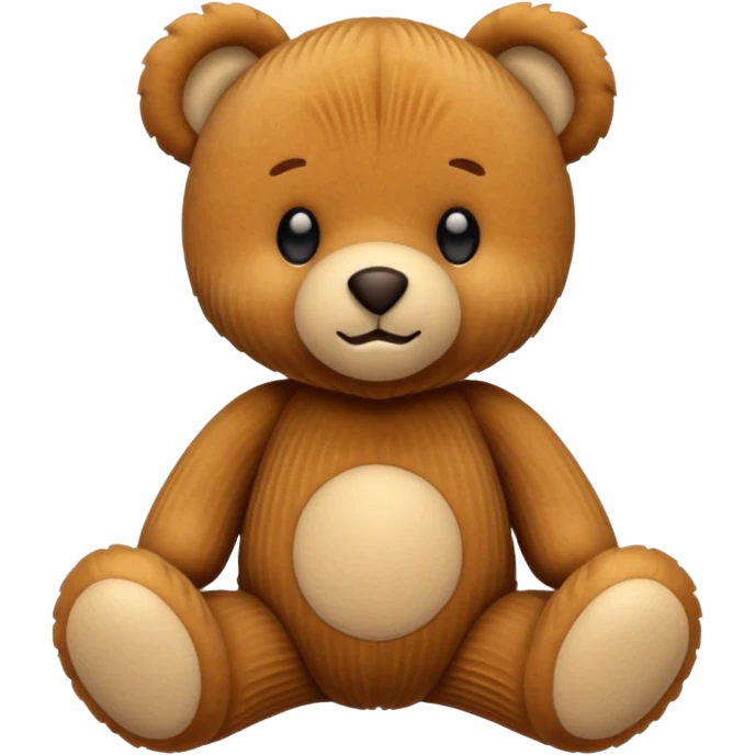 Corduroy texture teddy bear with ridges  emoji