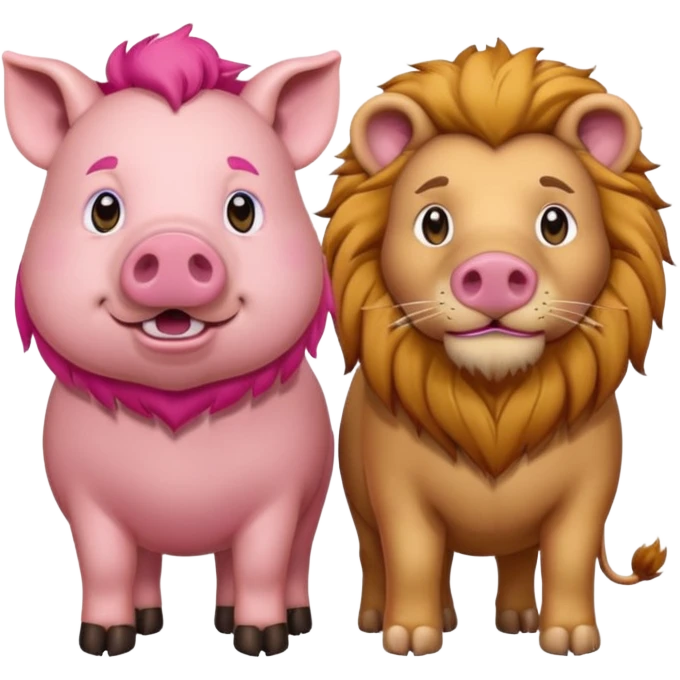 🐷+🦁 emoji