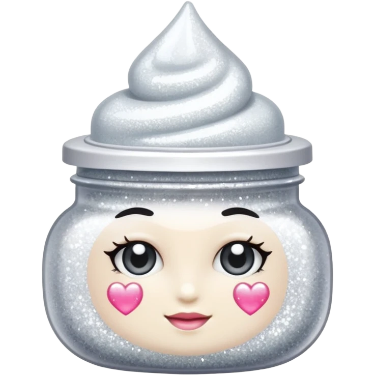 glitter white health emoji