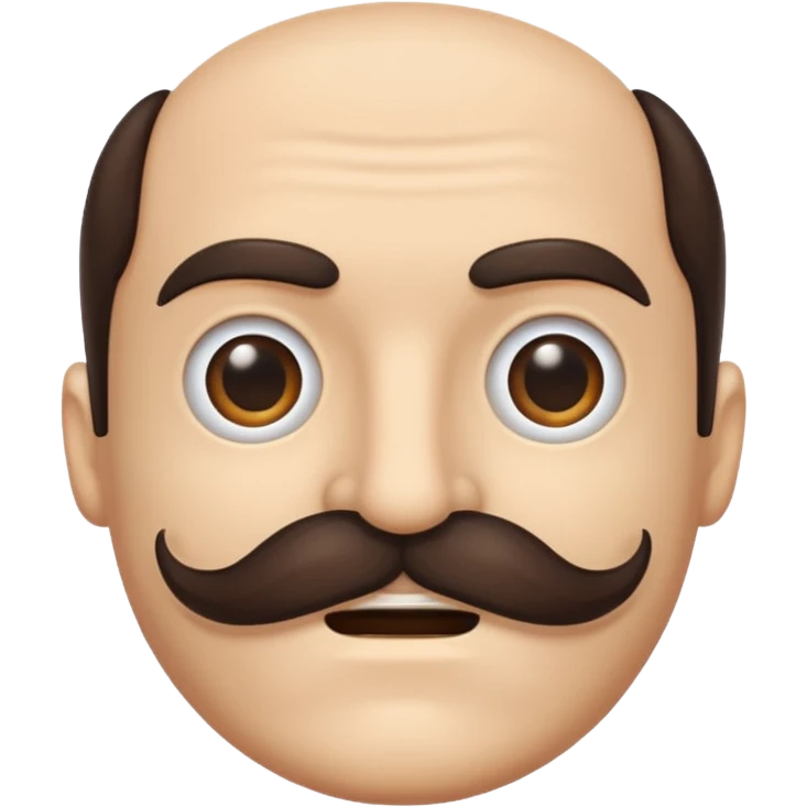 plain moustache emoji