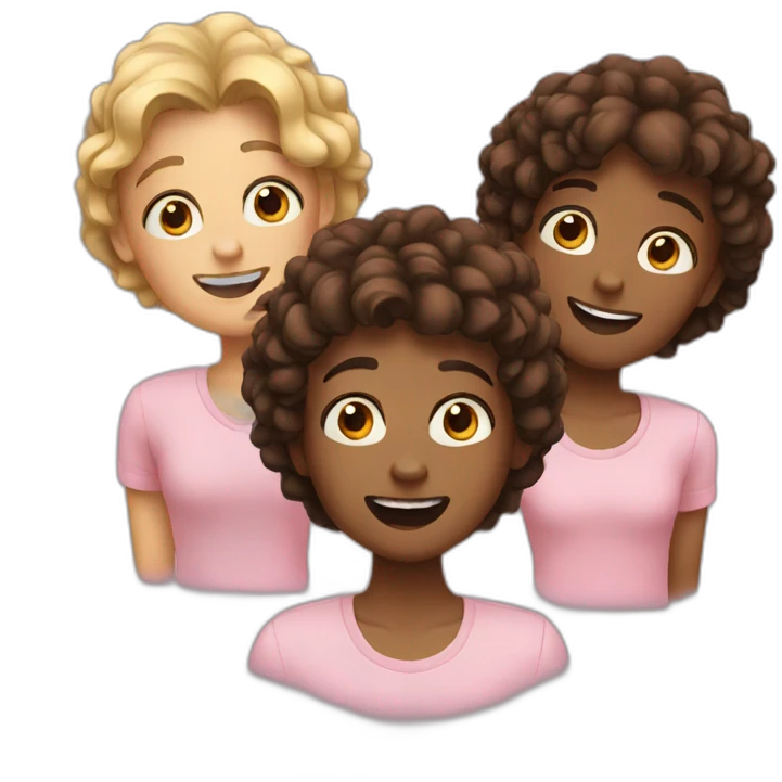 three friend emoji