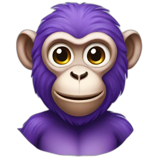 Purple monkey emoji