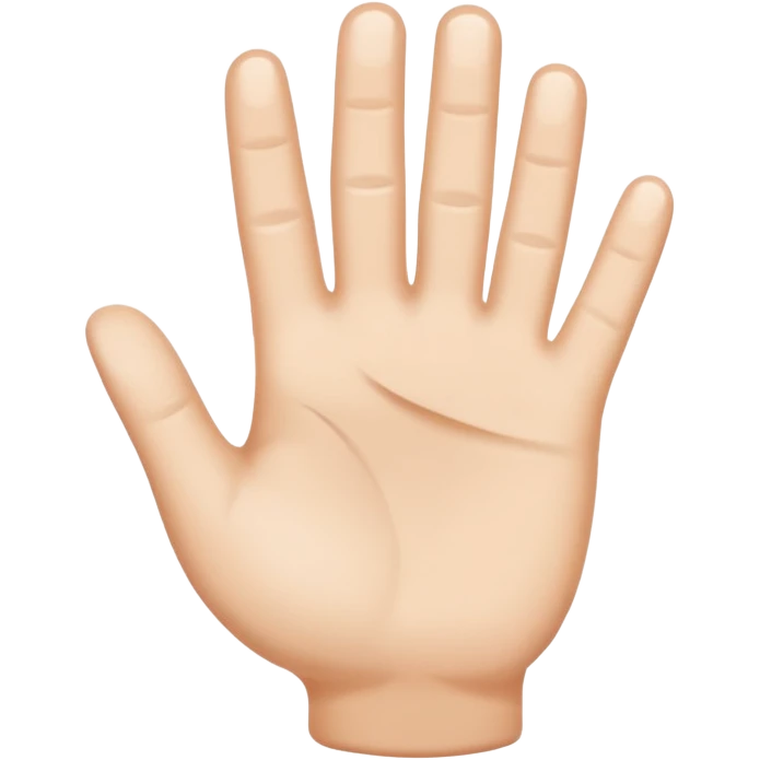 White hand emoji