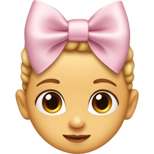 Baby pink coquette bow emoji