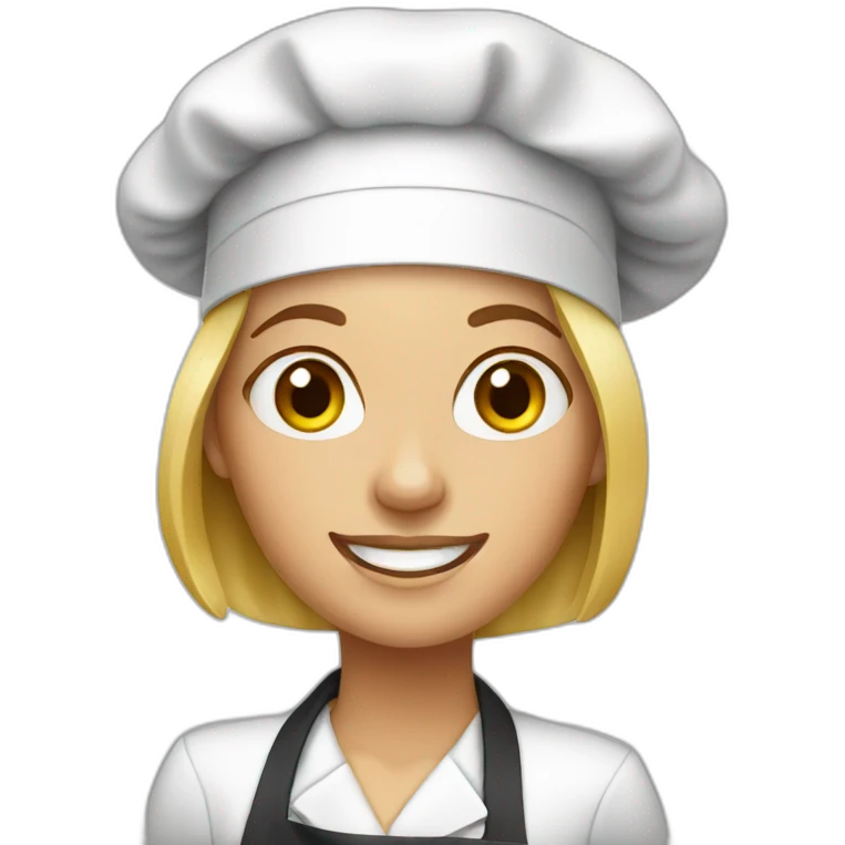 White Woman chef  emoji