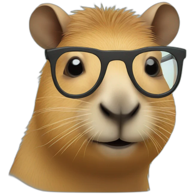 capybara with glasses emoji