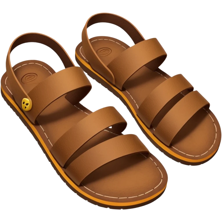 simple sandal sole, minimal detail, emoji style, inspired by Jesus sandals, viewed from the bottom emoji