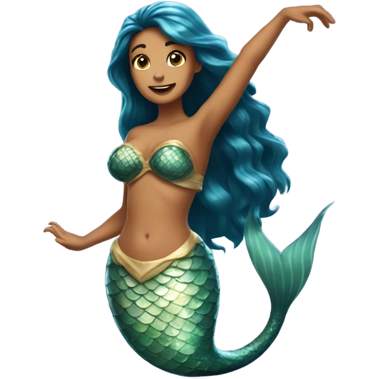 Big back mermaid emoji