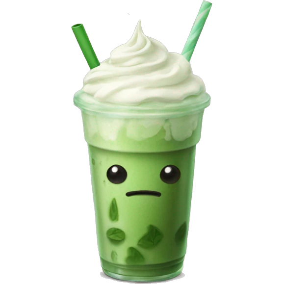 iced matcha latte  emoji