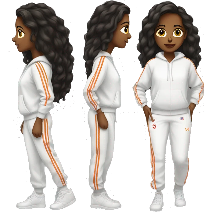 black-straight-haired-brown-girl-in-white-tracksuit emoji