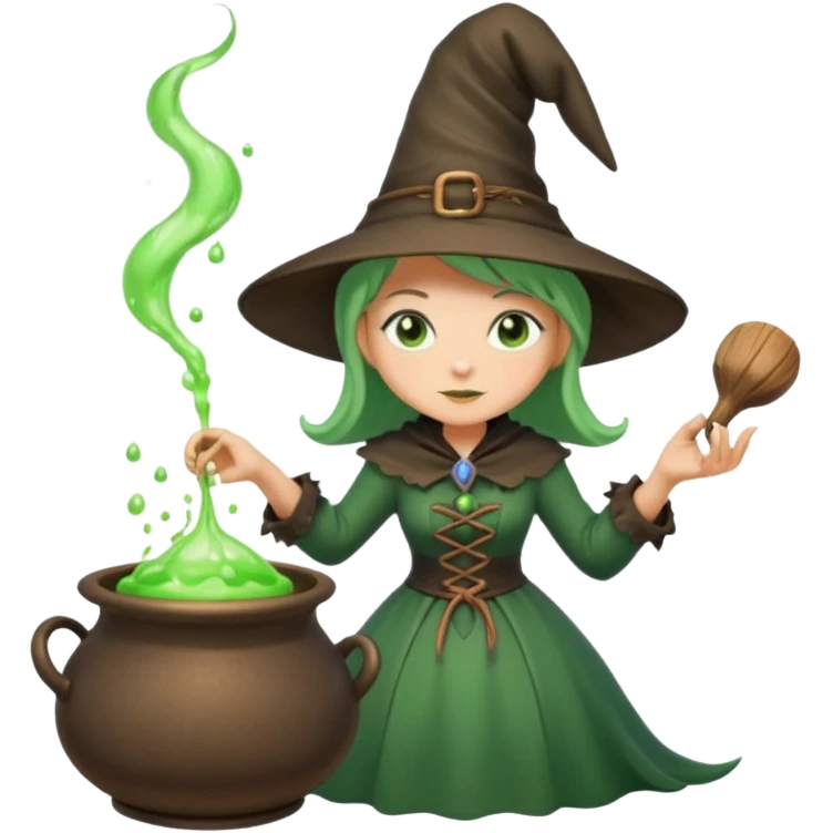 green witch cooking potion emoji
