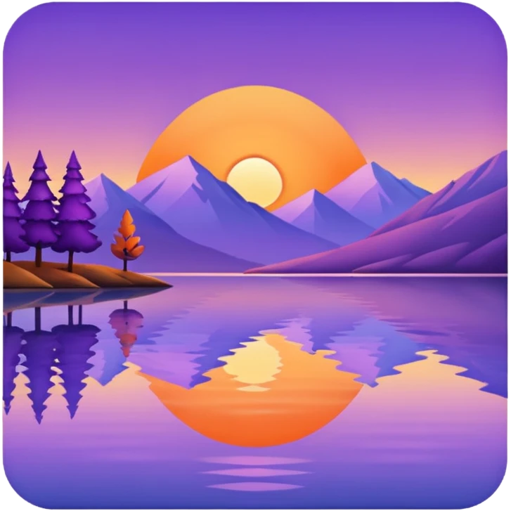 lake sunset emoji