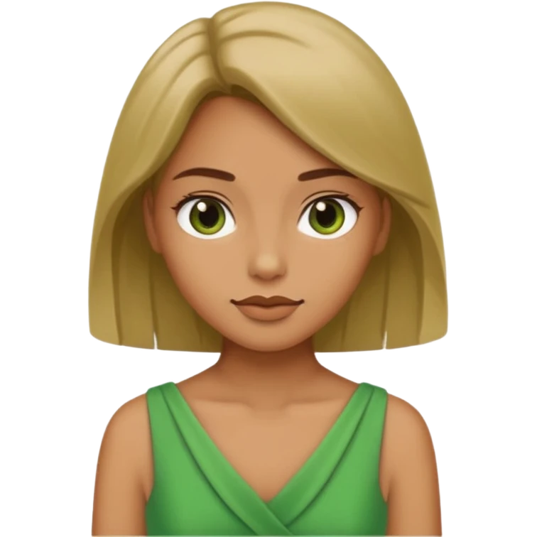 Bratz human girl green emoji