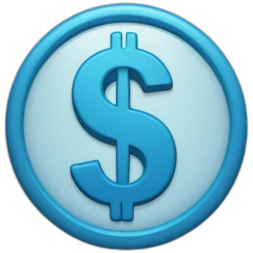 blue dollar sign emoji