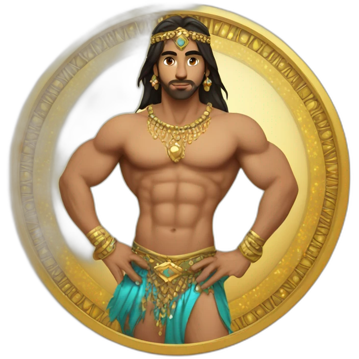 Male belly dancer macho emoji