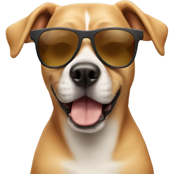 Dog wearing sunglasses  emoji