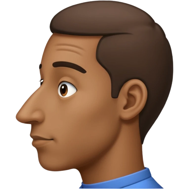  big nose, side view emoji