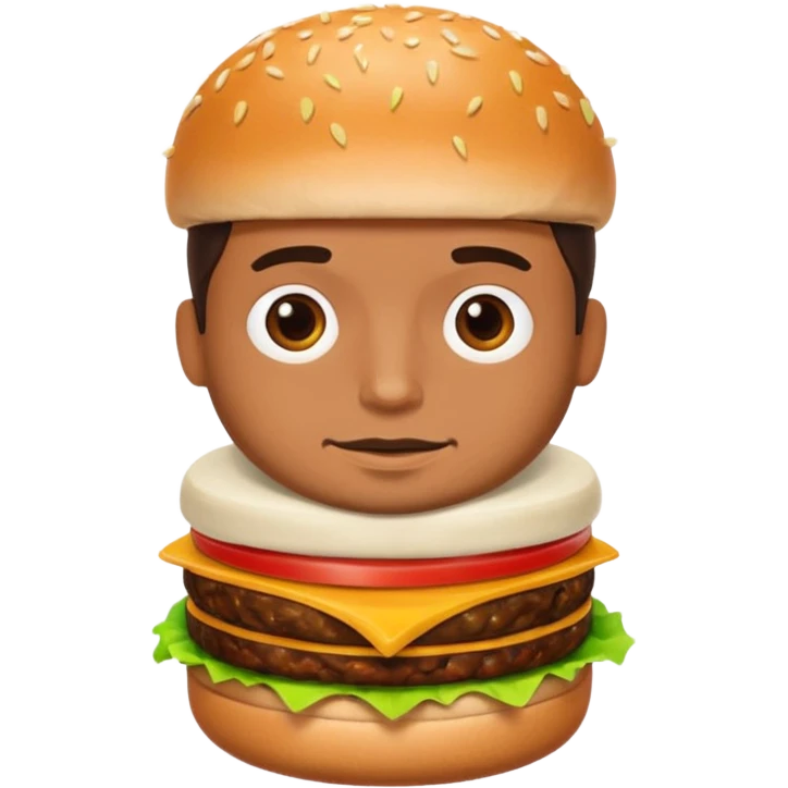 Man in a burger emoji