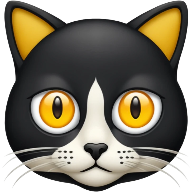 Gato negro y blanco  emoji